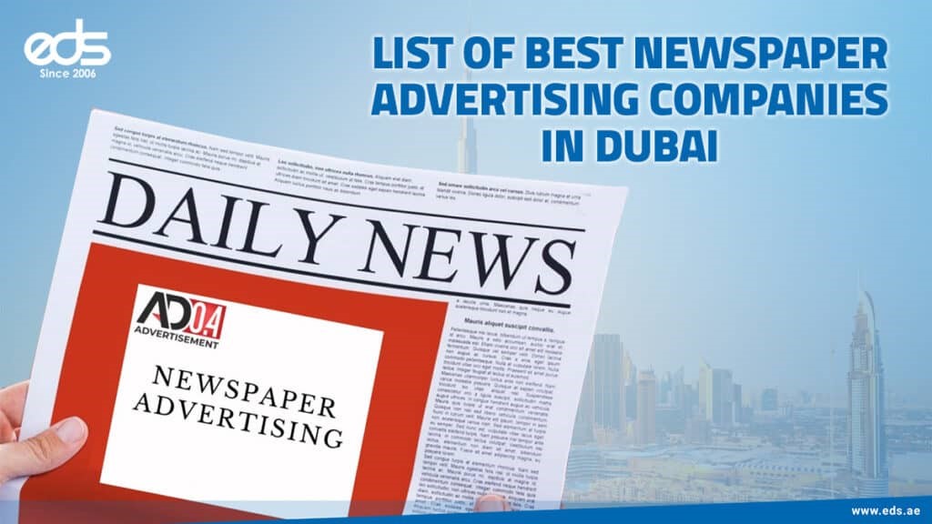 List of Best Newspaper Advertising Companies in Dubai